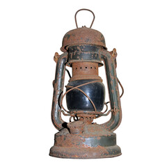 old rusted oil lamp