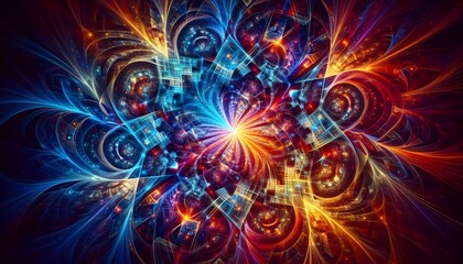 abstract background with glowing circles
