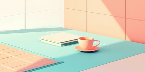 Sipping tea in a bright modern kitchen during daytime