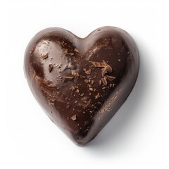 Obraz premium Rich Cocoa Heart-Shaped Chocolate Truffle