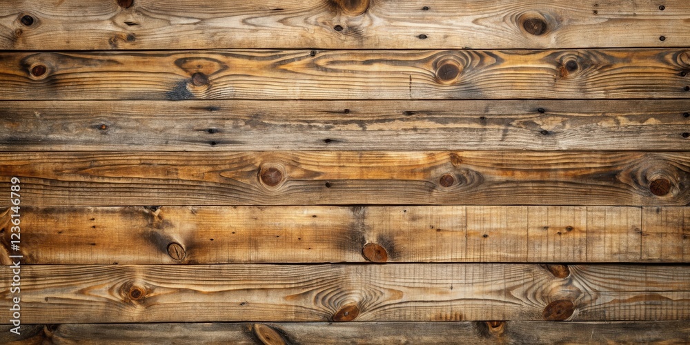 Aufkleber rustic wooden plank background with natural grain patterns and knots
