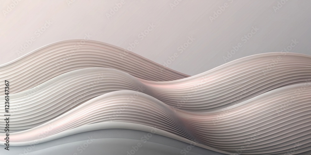 Aufkleber Abstract Background of Intertwined Rippling Lines with Subtle Color Variations