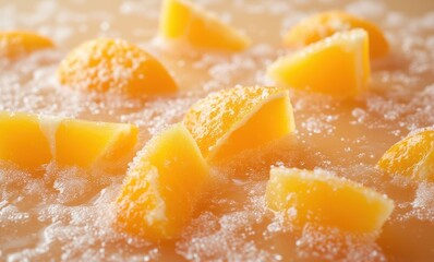 Citrus slices with sparkling sugar glaze