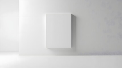 Minimalist White Room with Geometric Cube Display