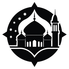 Ramadan Icon silhouette Vector Illustration