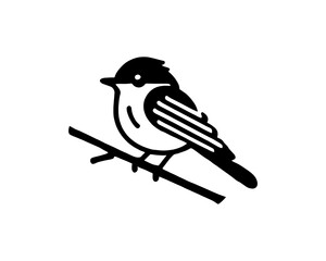 Acadian Flycatcher Bird Logo Design Icon Template