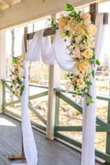 Cozy decoration of Beautiful romantic elegant wedding