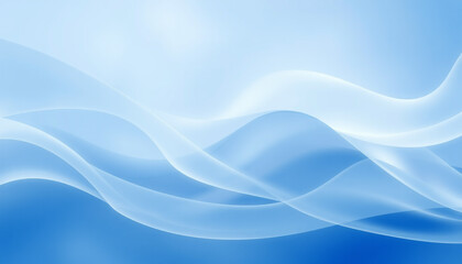 Fototapeta premium Blue abstract smooth wave background with soft flowing curves and elegant motion, creating a dynamic and modern digital design perfect for wallpapers and visual compositions.