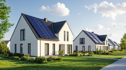Eco-Friendly Living: Sustainable Homes with Solar Panels in a Green Neighborhood
