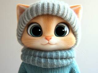 Obraz premium Cute cat 3d