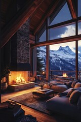 Cozy Living Room with Fireplace
