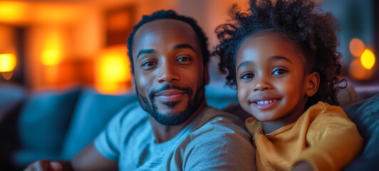 Fototapeta premium Father and daughter enjoying quality time together at home