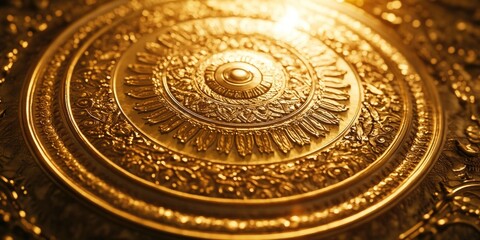 Obraz premium Gold Plate Close Up
