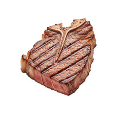 T-Bone Steak. PNG - Transparent Background File.