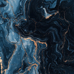 Obraz premium Dark marble stone with deep blue and golden veins