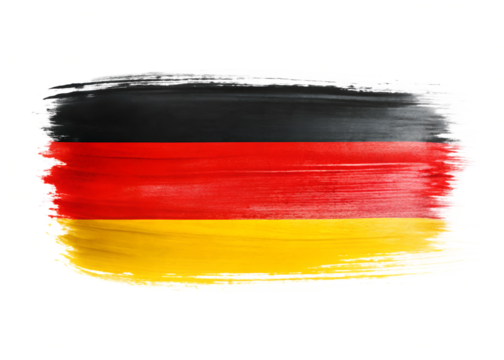 germany flag painted on old paper
