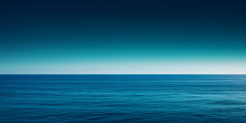 Obraz premium Ocean Deep Blue Gradient Background | Calm Navy to Turquoise Blend | Tranquil and Serene Aesthetic