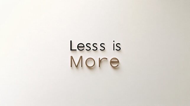 Naklejki Less is More - Minimalist Typography on White Background
