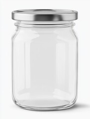 Glass jar with metal lid