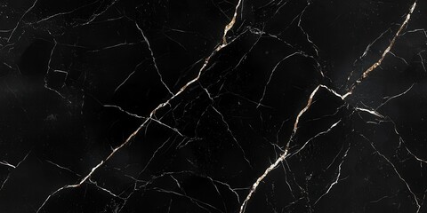 Black marble texture with white veins, perfect for backgrounds and design elements.