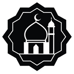 Ramadan icon silhouette vector illustration