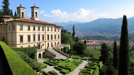 Villa Melzi d'Eril: Italian Garden and Mountain View