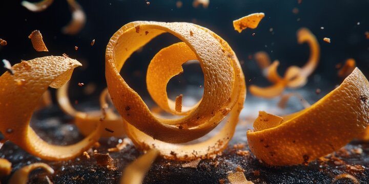 Close-up of orange peels