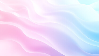Fototapeta premium A soft and flowing abstract wave background with delicate pastel blue hues, creating a calm and elegant texture for beauty, design, and modern visuals.