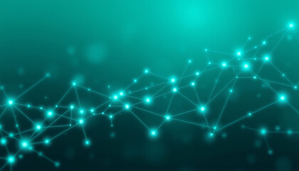 Obraz premium A high-tech digital background with glowing network connections and a futuristic interface design, perfect for technology, communication, and data-driven concepts.