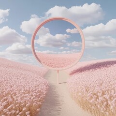 A Dreamy Scene Under a Bright Clear Blue Sky