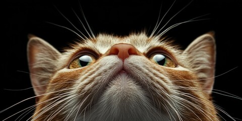 Cat's Face Looking Up
