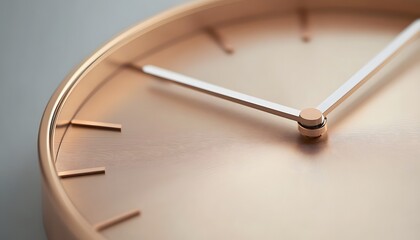 Rose Gold Clock Face Close Up Detail
