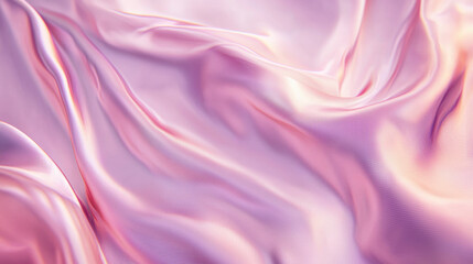 Obraz premium Delicate pastel pink and lavender satin fabric with smooth flowing texture