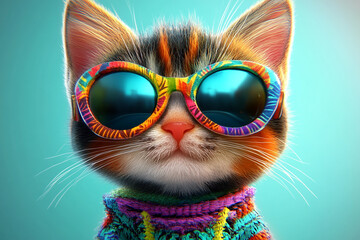 Cute cat 3d