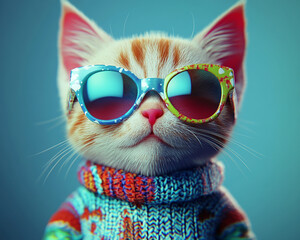 Cute cat 3d