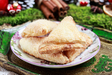 Traditional french cookies with cheese filling.