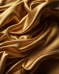Obraz premium The gold silk material is delicate and finely woven.