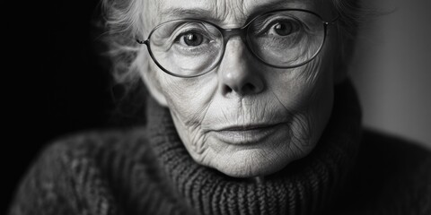 Woman with glasses