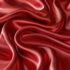 Obraz premium Red silk or satin fabric background, luxurious textile texture