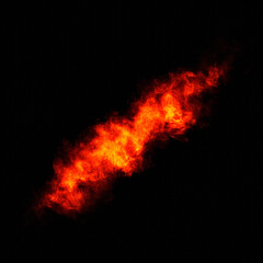 Fototapeta premium Fire and smoke animation texture for explosive transitions 