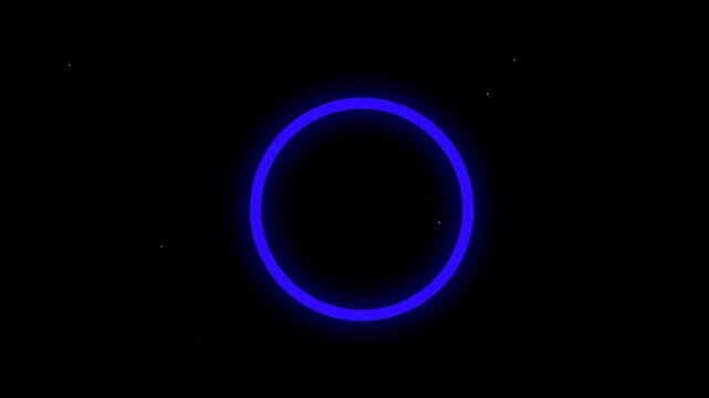 abstract blue Thin circle animation, thin circle borders looping, blue glowing neon thin circle lighting animation. spectrum circle animation. loading circle video. spinning circle animation.