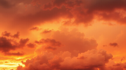 Dramatic Fiery Sunset with Intense Cloud Illumination