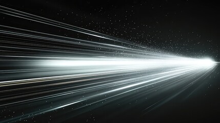 Light and stripes moving fast over dark background. design of the light effect. PNG. Vector illustration, on white background