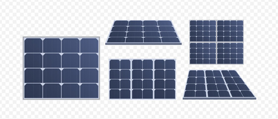 A high-quality solar panel isometric. Solar battery panel different form. Green technology concepts. Clean renewable energy. Eco energy	
