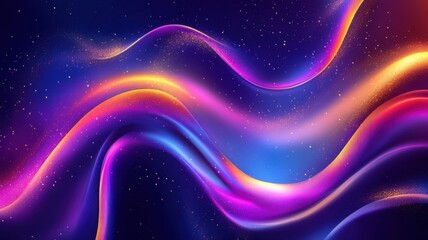 Obraz premium Dynamic color waves digital space abstract art creative design vibrant visuals