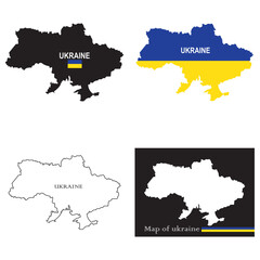 Ukraine map icon design