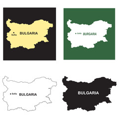 Bulgaria map icon design