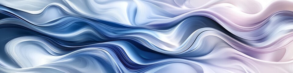 Obraz premium Abstract Fluid Colorful Waves Background, Indigo To Purple Swirl Texture, Elegant Design