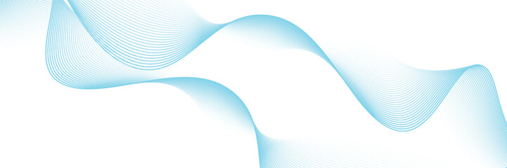 Abstract blue smooth waves on white background.Vector illustration.eps10