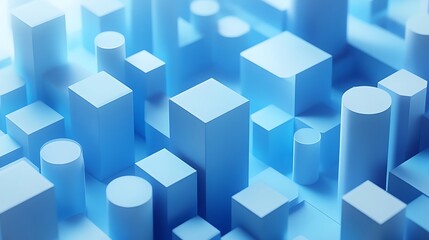 Obraz premium Abstract 3D Landscape with Peaks and Graph Line